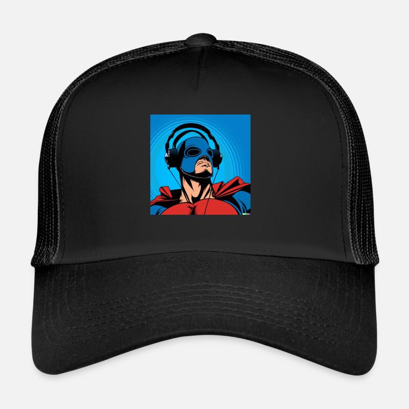 SUPERHELD - Trucker Cap - Schwarz/Schwarz