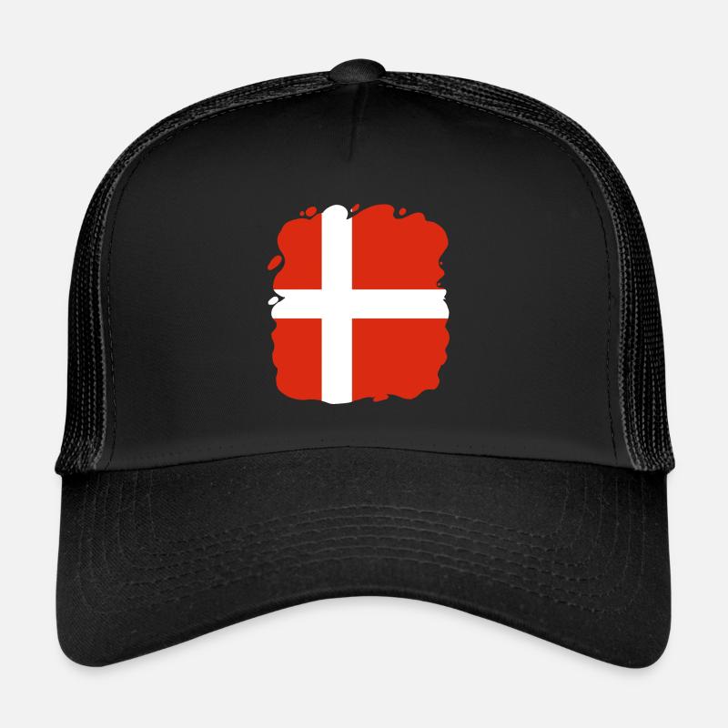Drapeau du Danemark Drapeau de la Scandinavie Drapeau du Danemark Voyage Casquette trucker 