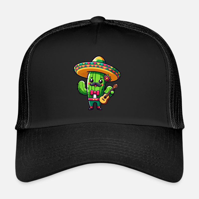 Cinco de Mayo Cactus Mariachi Guitariste Casquette trucker 