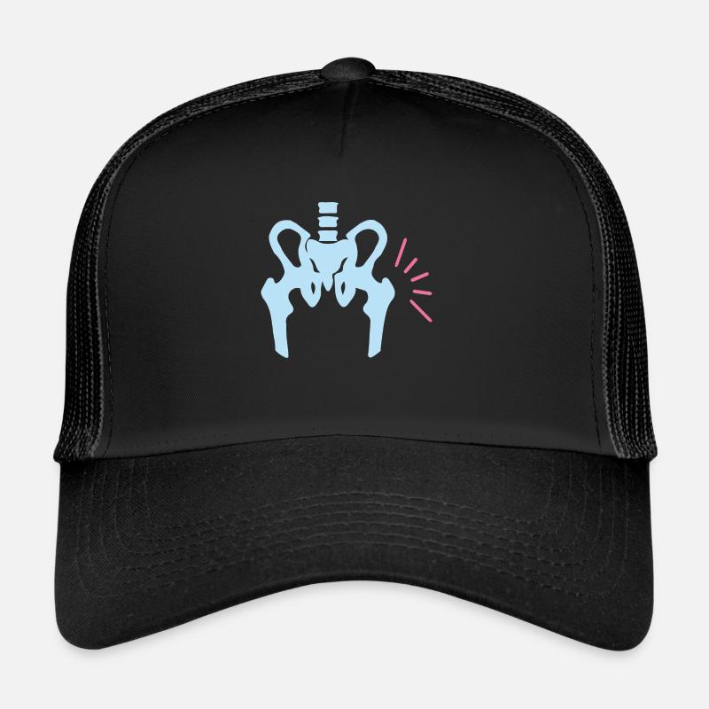 Hüftschmerz - Casquette trucker  - noir/noir