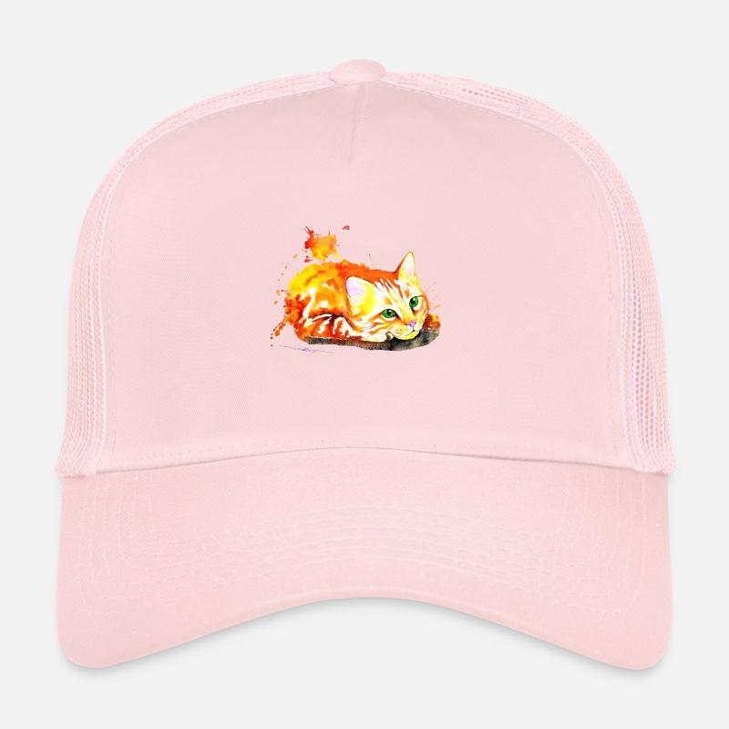 Chat roux Casquette trucker 