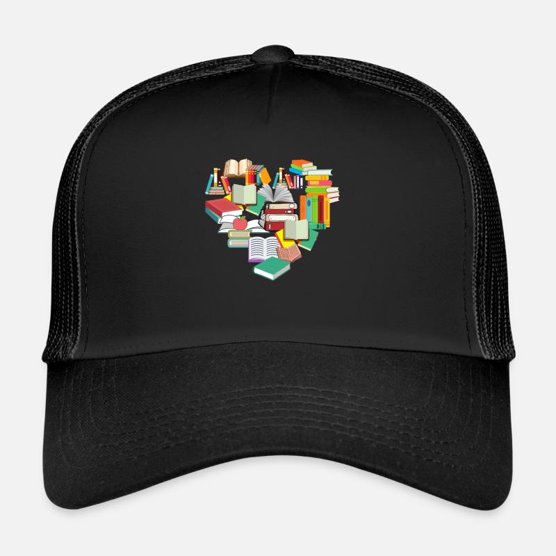 Bücher 1 - Trucker Cap - Schwarz/Schwarz