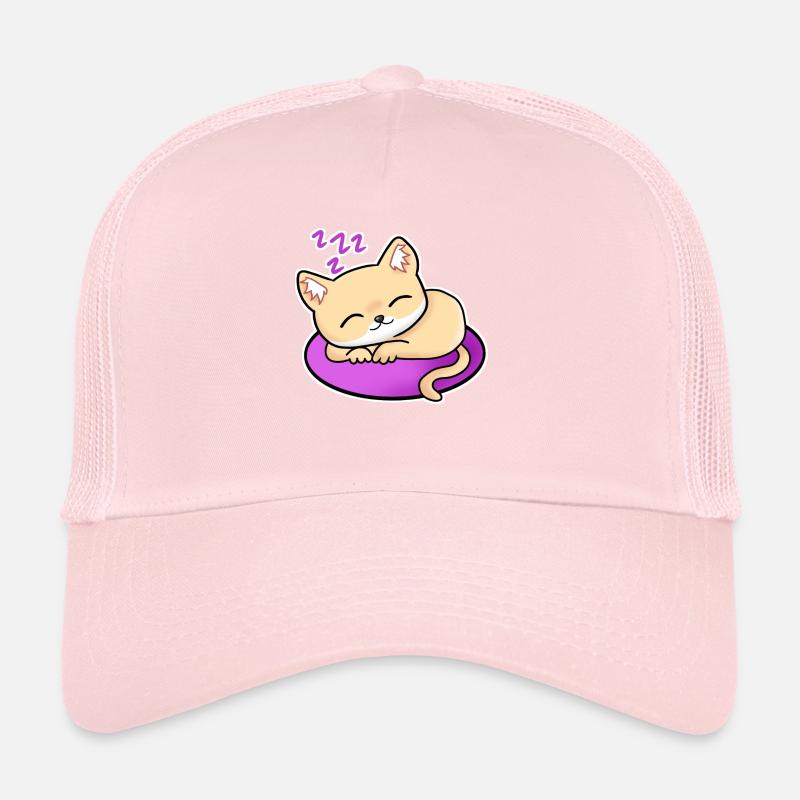 manqiwZzz Cat Sleeping Zzz Comic Trucker Cap