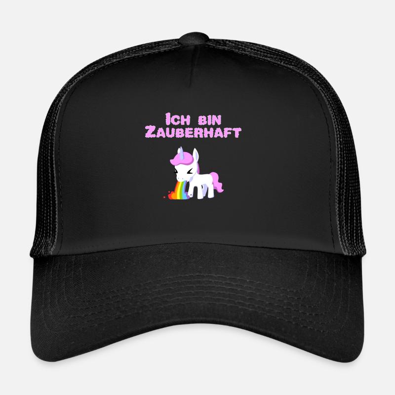 Caca Licorne Kotze Caca de Licorne - Casquette trucker  - noir/noir