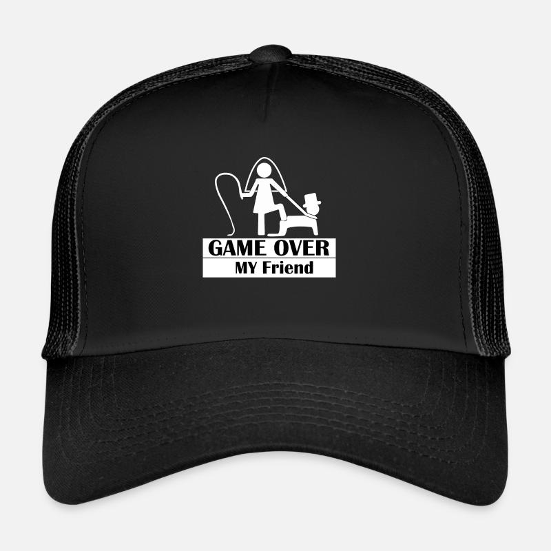 GAME OVER MY FRIEND - Trucker Cap - Schwarz/Schwarz