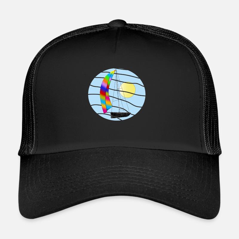 Auf dem Weg in die Ferne. - Trucker Cap - Schwarz/Schwarz