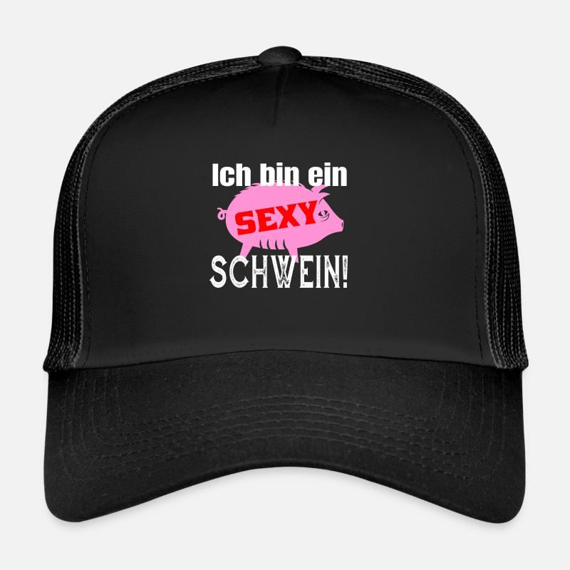 Ich bin ein sexy Schwein lustiger Spruch Trucker Cap
