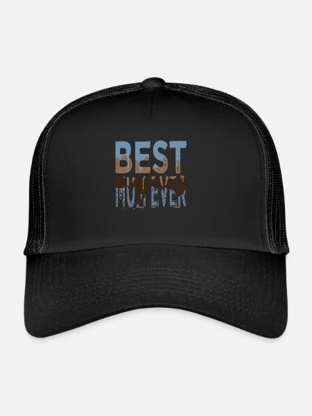 bday adoption mère une famille une équipe aime - Casquette trucker  - noir/noir - Devant