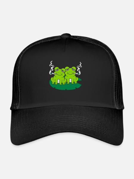 Joint smoke 2 frogs - Trucker Cap - black/black - Front