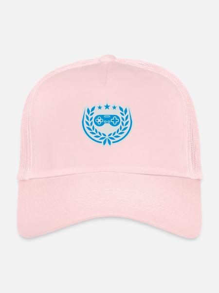 Controller Retro Sterne Lorbeerkranz - Trucker Cap - Hellrosa - Vorne