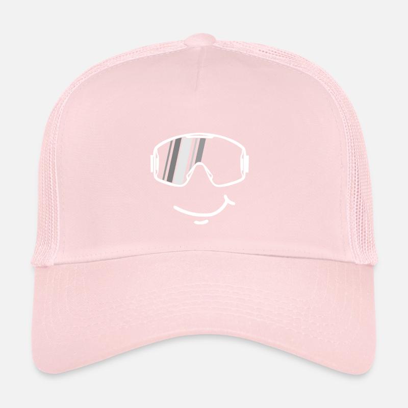 Funny laughing face with ski mask Trucker Cap