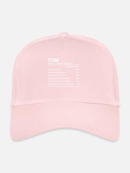 Tom Großer Mann First Name - Trucker Cap - pale pink - Front