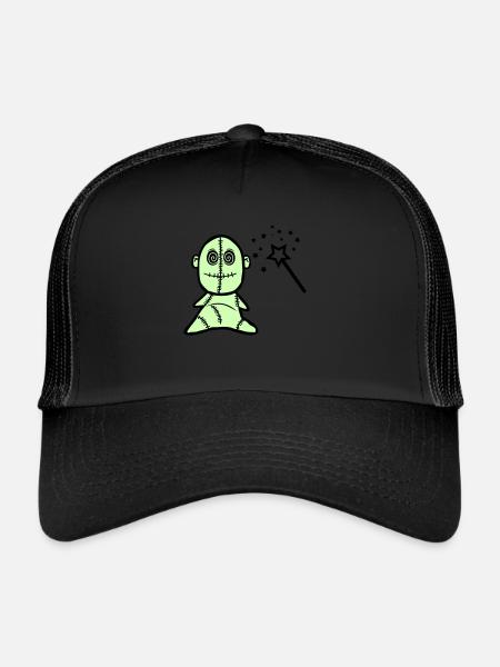 Poupée vaudou - Casquette trucker  - noir/noir - Devant
