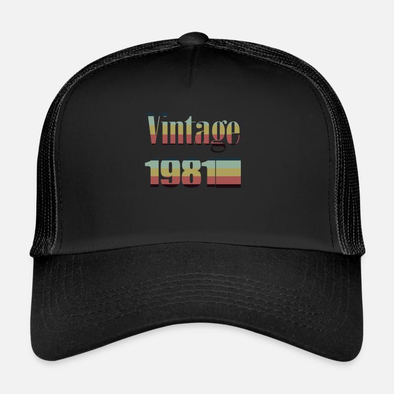 1981 anniversaire 1981 né en 1981 anniversaire Casquette trucker 