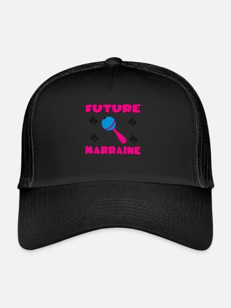 FUTURE MARRAINE - Casquette trucker  - noir/noir - Devant