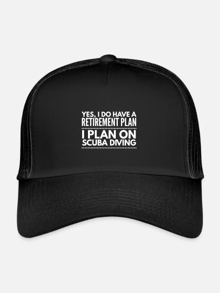 Scuba Diver Sea Snorkeling Scuba Gift 7th - Casquette trucker  - noir/noir - Devant