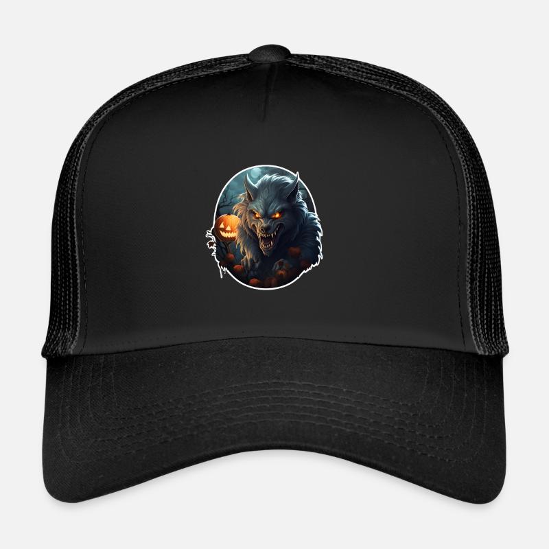 Werewolf Halloween Trucker Cap