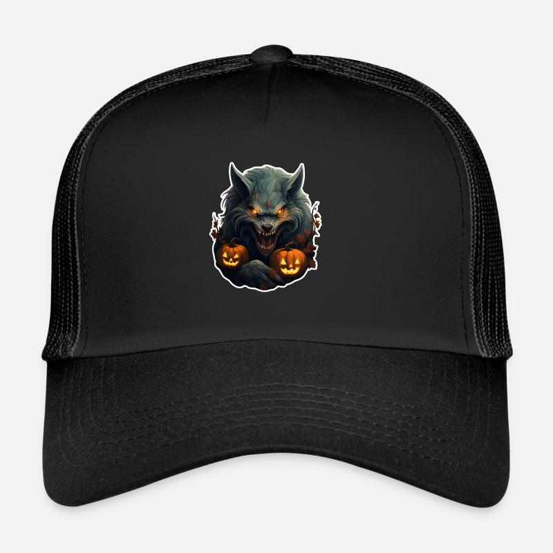 Werewolf Halloween Trucker Cap