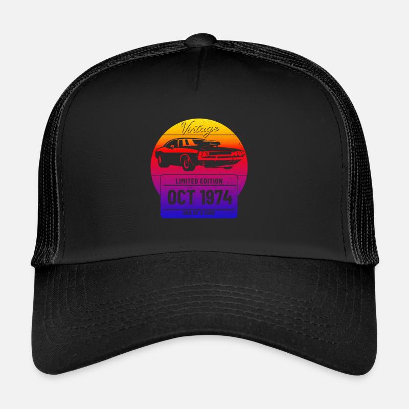 OCT 1974 - Trucker Cap - Schwarz/Schwarz