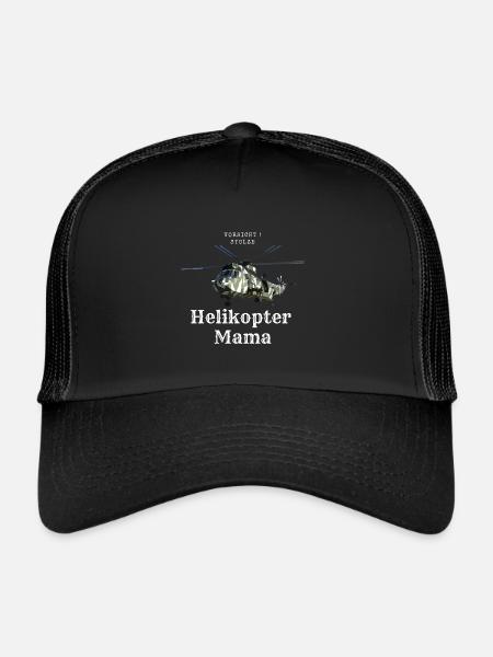 Hélicopterma en orgueil - Casquette trucker  - noir/noir - Devant