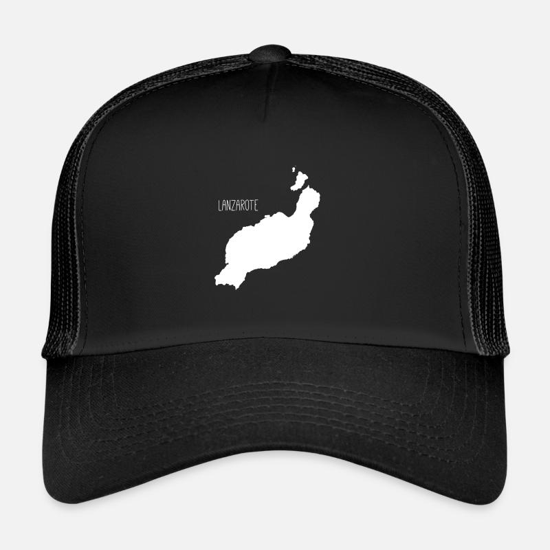 Émigration des îles Canaries à Lanzarote - Casquette trucker  - noir/noir