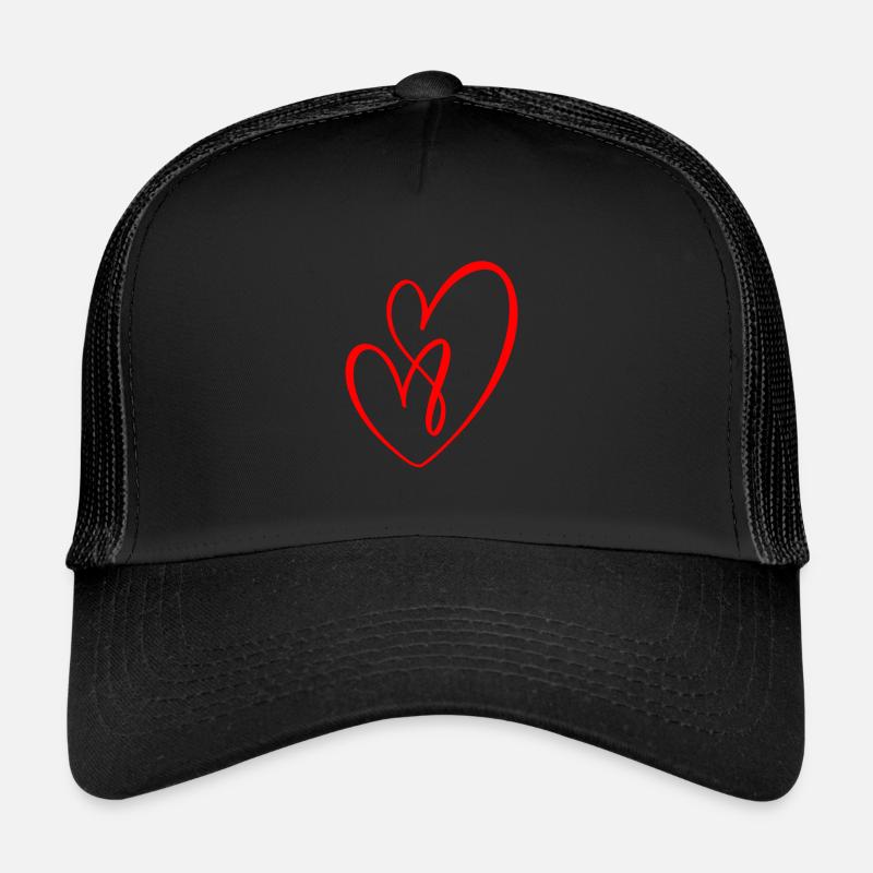 Verschlungene Herzen - rot Trucker Cap