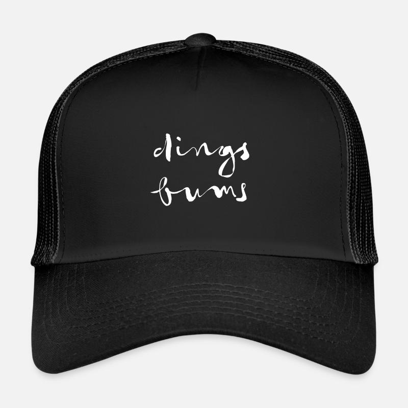 dingsbums - Trucker Cap - Schwarz/Schwarz