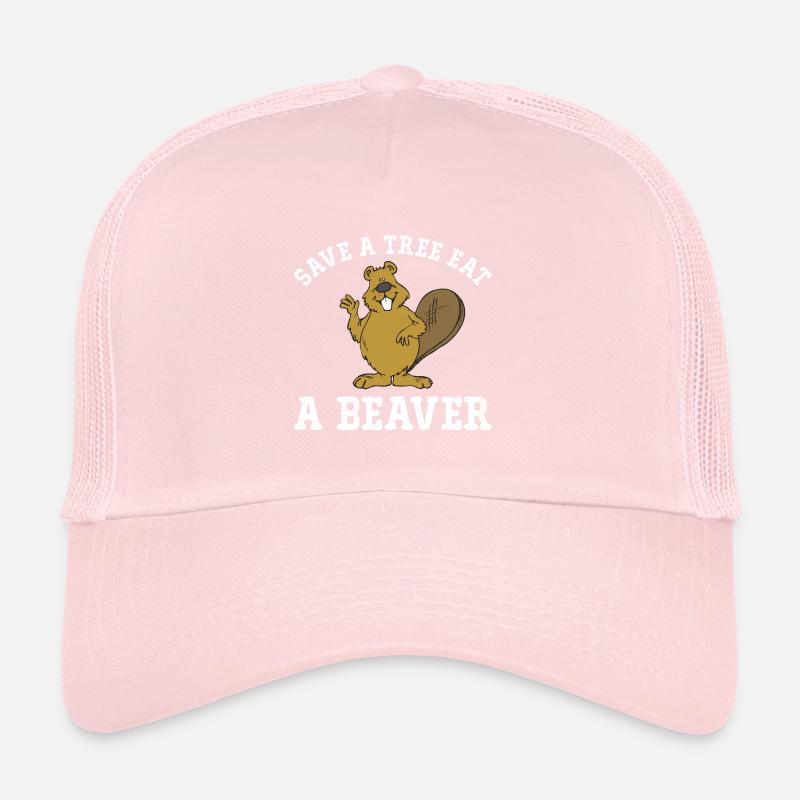 Save a Tree Eat a Beaver Casquette trucker 