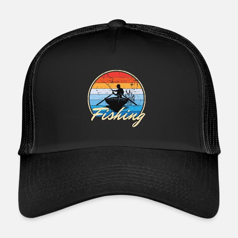 Pêche Pêche Pêcheur Bateau sur la mer Cadeau Casquette trucker 