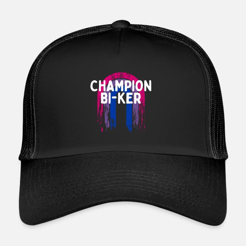 Champion Bi-ker Bisexual LGBTQ Bi Pride LGBT Trucker Cap