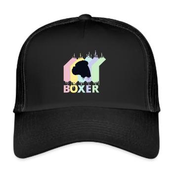 Boxer Shirt Pastel Gradient Drop 1 - Trucker Cap - black/black - Front