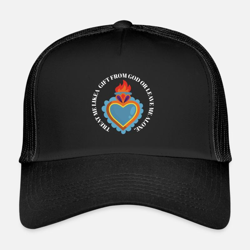 Traitez-moi comme un cadeau de Dieu Équipe religieuse Casquette trucker 