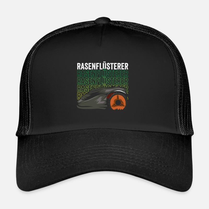 Rasenflüsterer Mähroboter - Trucker Cap - Schwarz/Schwarz