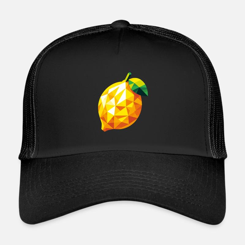 Abstrakte geometrische Zitrone - lebendiges Farbdesign Trucker Cap