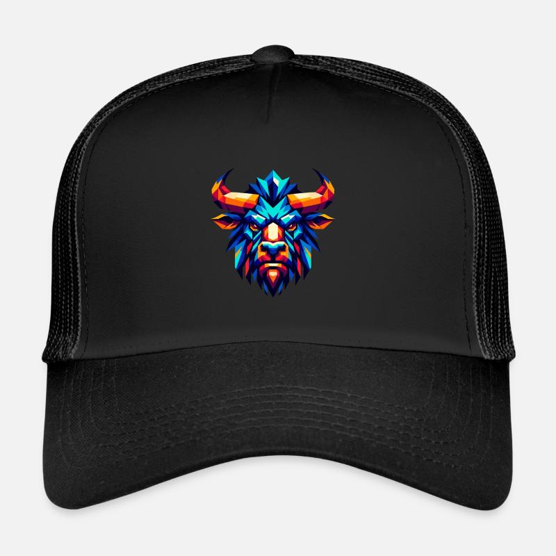 Geometrischer Minotaurus: Kunst der mythischen Bestien Trucker Cap