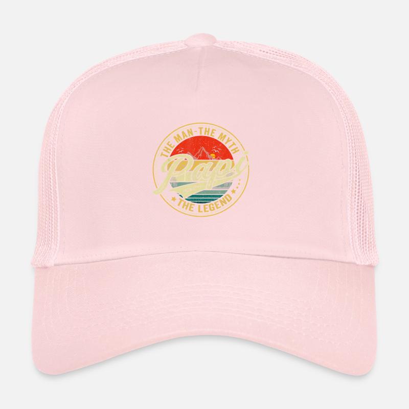 Mens Papi Man Myth Legend Vintage Daddy Father Trucker Cap