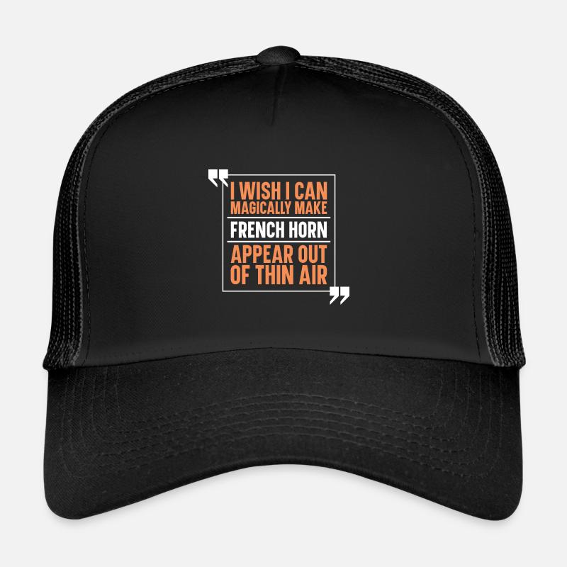 French Horn Hornist - Trucker Cap - Schwarz/Schwarz