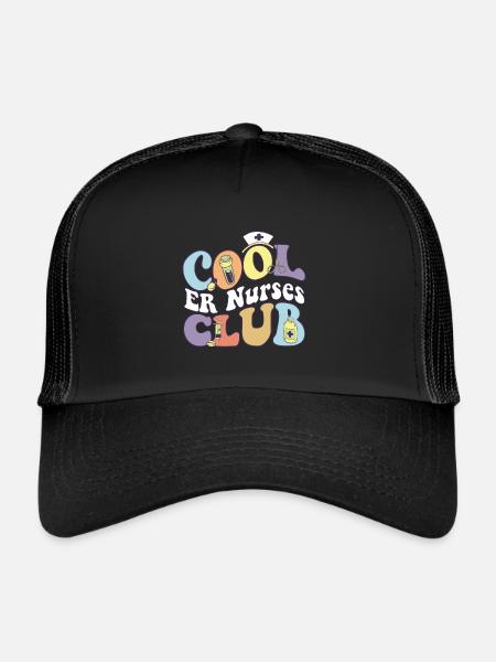 Cool Er Nurses Club Infirmière Autorisée Médical - Casquette trucker  - noir/noir - Devant