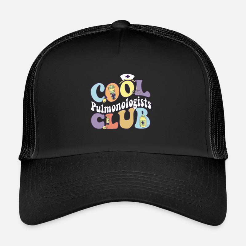 Cool Pulmonologists Club Pulmonology Squad Groovy Trucker Cap