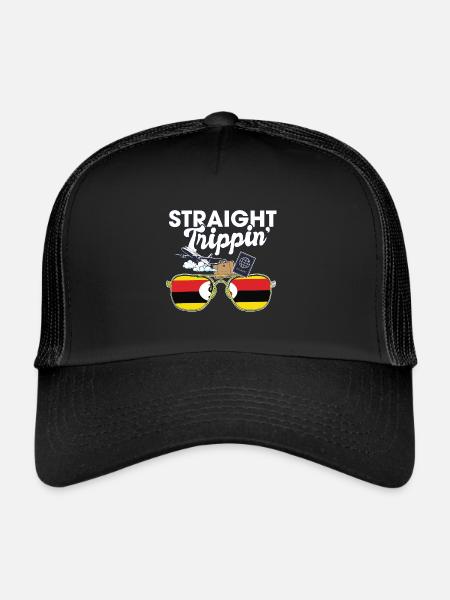 Straight Trippin' Ouganda Vacances Tour Voyage - Casquette trucker  - noir/noir - Devant