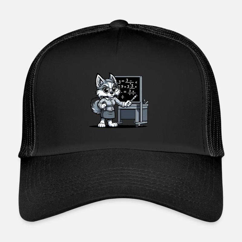 Professeur de chien mignon - Casquette trucker  - noir/noir