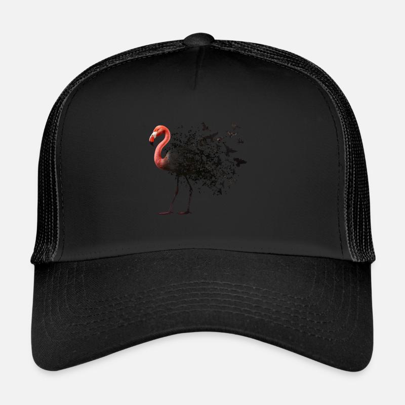 Flamingo - Trucker Cap - Schwarz/Schwarz