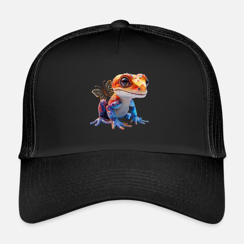 Gecko - Trucker Cap - Schwarz/Schwarz