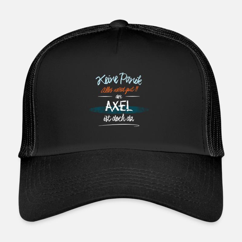 Axel - Keine Panik. Alles wird gut - Trucker Cap - Schwarz/Schwarz
