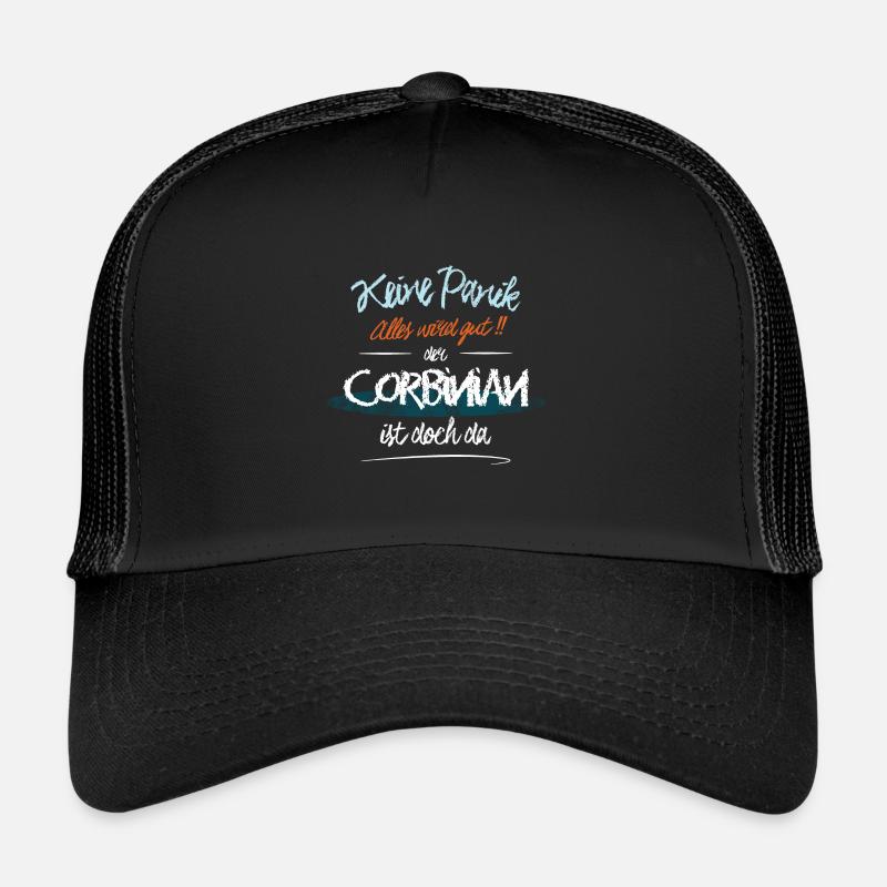 Corbinian - Keine Panik. Alles wird gut - Trucker Cap - Schwarz/Schwarz