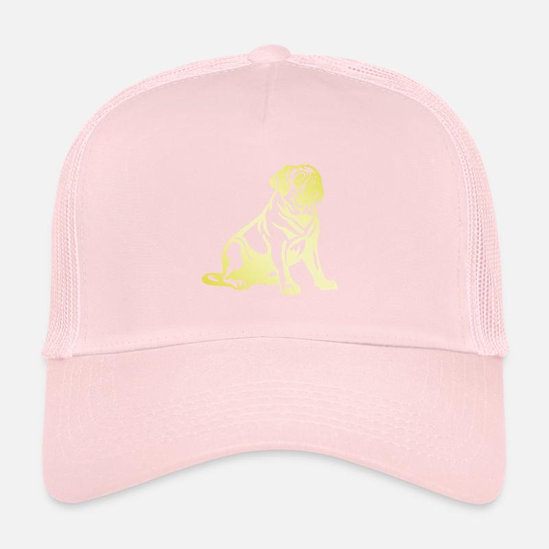Silhouette de chien carlin Casquette trucker 