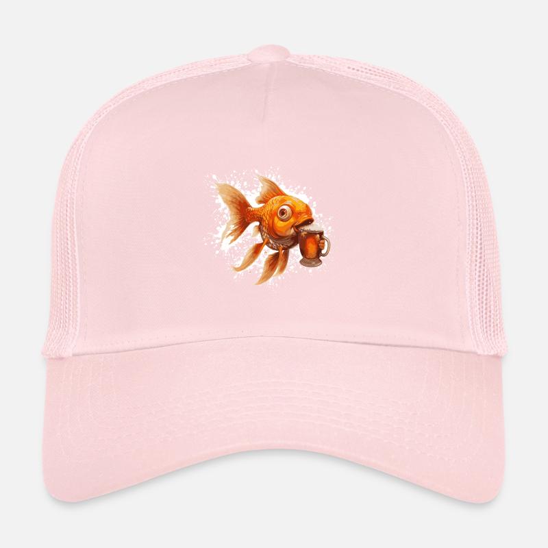 Bière de poisson rouge drôle Casquette trucker 