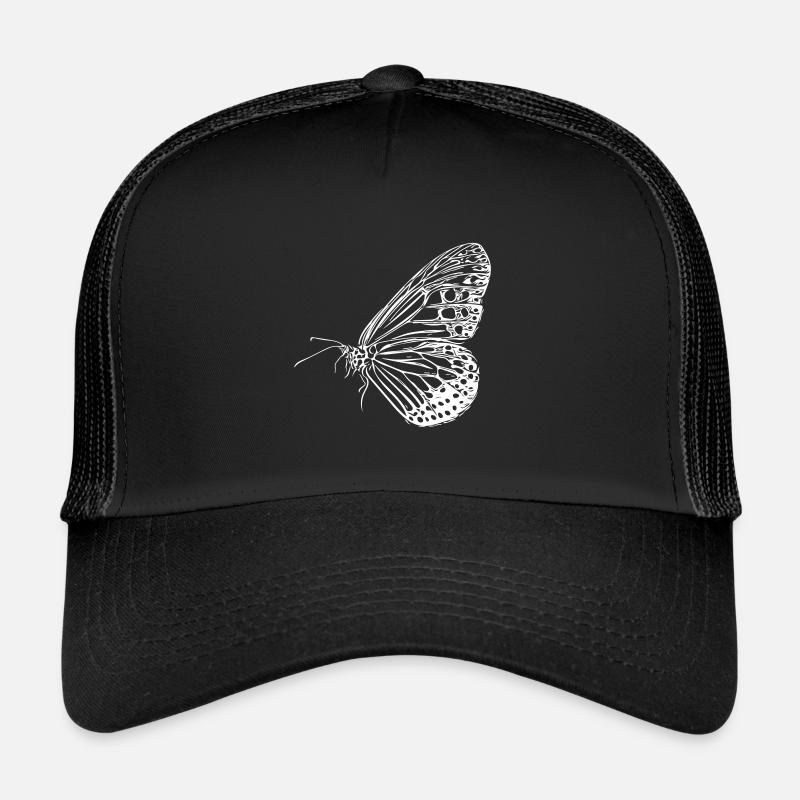 Schmetterling - Trucker Cap - Schwarz/Schwarz