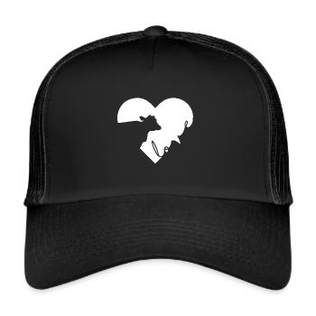 Vaches Amour T-Shirt - Casquette trucker  - noir/noir - Devant