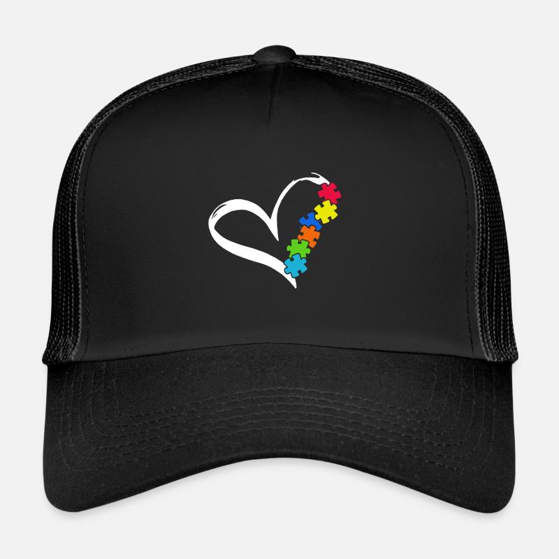 Chemise de sensibilisation à l'autisme de l'amour Casquette trucker 